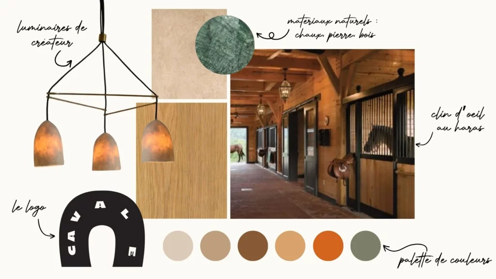 Moodboard decoration restaurant architecture intérieur paris